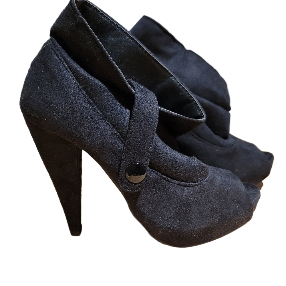 Peep toe Heels in black size 6 - Picture 7 of 9